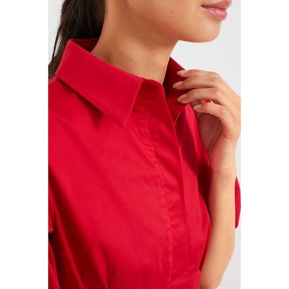 TUCKERNUCK Red Mini Delaney Dress Size L NWT Retail $148 Tuckernuck - Picture 5 of 7